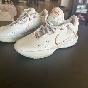 The product in the image is the Nike LeBron 21 “Akoya” basketball shoe